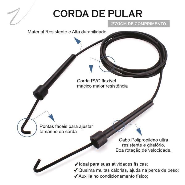 Imagem de Kit Funcional Corda Colchonete Academia Caneleira 2Kg Trein