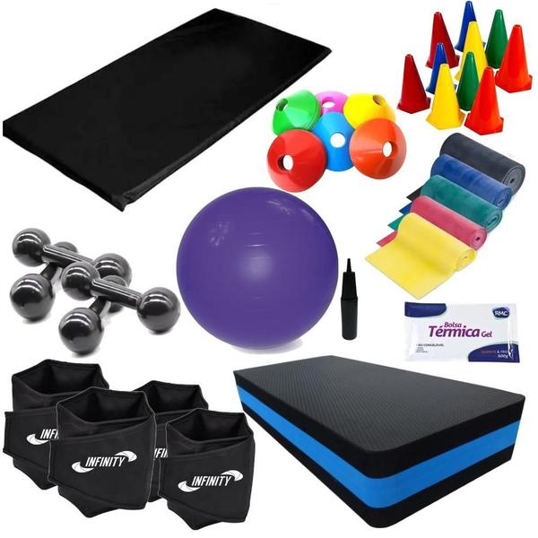 Imagem de Kit Funcional Para Treino E Ginástica Em Casa Com Step