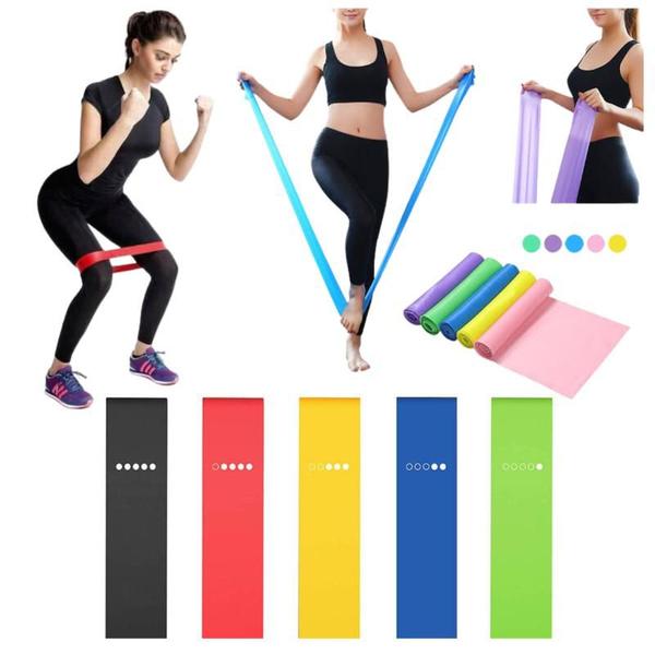 Imagem de Kit Funcional Pilates em Casa Com Thera band + Kit 5 Mini Band Exercícios