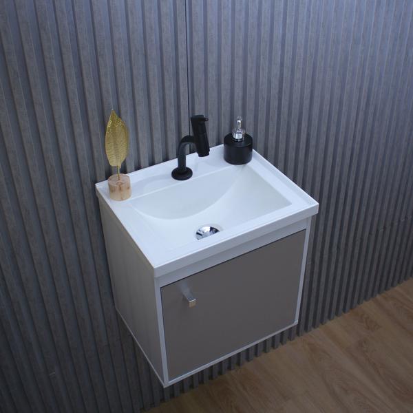 Imagem de Kit Gabinete Banheiro Em Mdf Com Espelheira - Veneto 