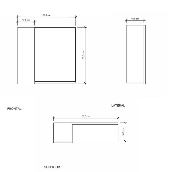 Imagem de Kit Gabinete De Banheiro 60Cm Vittoria