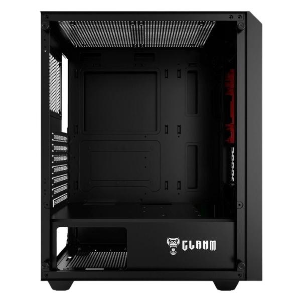 Imagem de Kit Gabinete Gamer Zilla Mid Tower Ótima Ventilação Suporta Water Cooler   Com Vidro Temperado + Fonte Atom 400W ATX + 4 Unid Fan Rgb Eurus