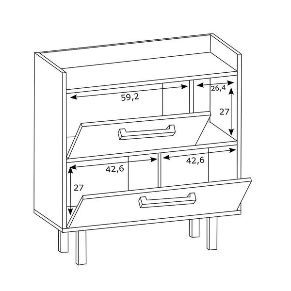 Imagem de Kit Gabinete para Banheiro com Espelheira e sem Cuba Estilare Móveis