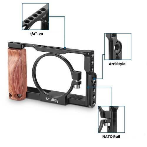 Kit Gaiola Cage Smallrig 2105 Punho Handgrip Sony Rx100 V / Imagem de Kit Gaiola Cage Smallrig 2105 Punho Handgrip Sony Rx100 V /