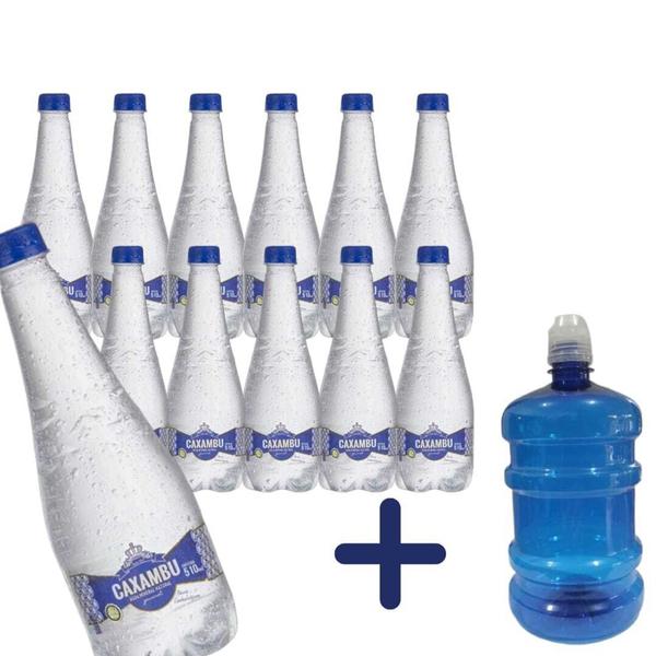 Imagem de Kit Galão Squeeze 1 Litro + Água Mineral Caxambu S/g - 12X510Ml