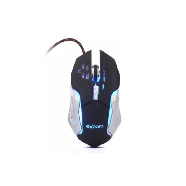 Imagem de Kit game teclado mouse semimecanico led metal bk-g3000 prata