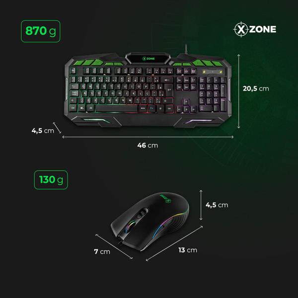 Imagem de Kit Gamer 2 em 1 Mouse e Teclado Xzone - GTC-01