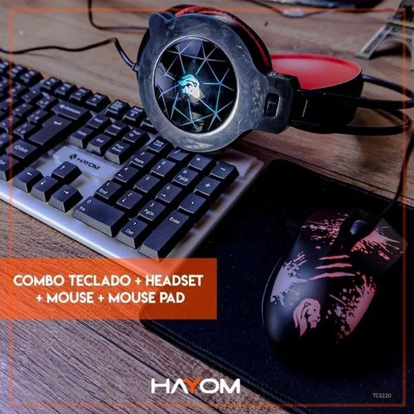 Imagem de Kit Gamer 4 Em 1 Teclado/Headset/MousePad/Mouse - Hayom TC3220