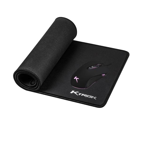 Kit Gamer 4em1 Ktork Extreme Full Led 6400dpi Mousepad Grand - Ktrok Imagem de Kit Gamer 4em1 Ktork Extreme Full Led 6400dpi Mousepad Grand