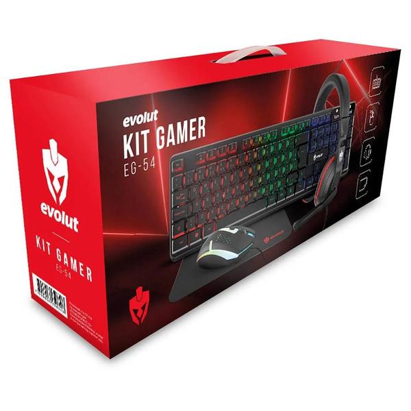 Imagem de Kit Gamer Evolut Starter EG-54 (Teclado, Mouse e Headset)