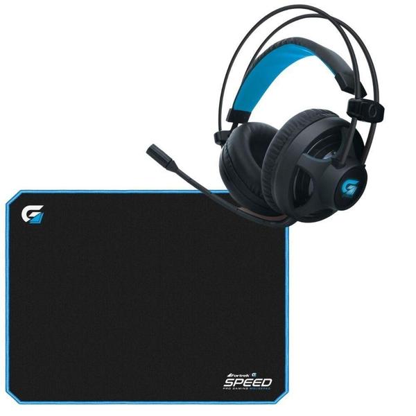 Imagem de Kit Gamer Headset H2 Mouse Pad Speed ul 101 Fortrek