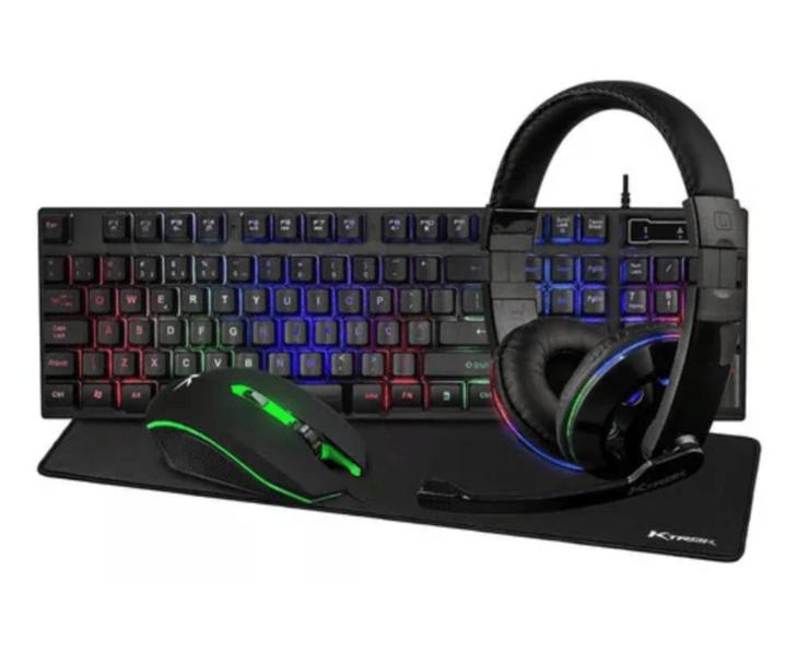 Imagem de Kit Gamer Ktrok Sensation C/Teclado/Mouse/Mouse Pad/Fone