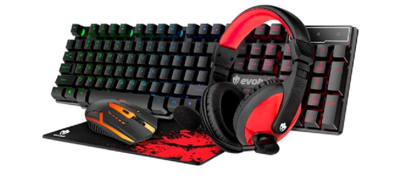 Imagem de Kit Gamer Led Mouse /Teclado /Headset /Pad - Eg-51 - Evolut