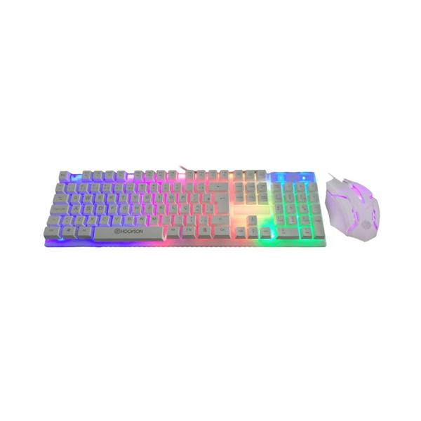 Imagem de Kit Gamer Led Teclado Com Mouse Dpi 1200 Tpc-096kb Branco Hoopson