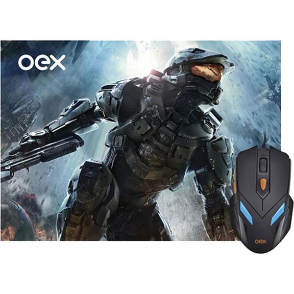 Imagem de Kit Gamer Mouse E Mouse Pad War Mc100 Oex