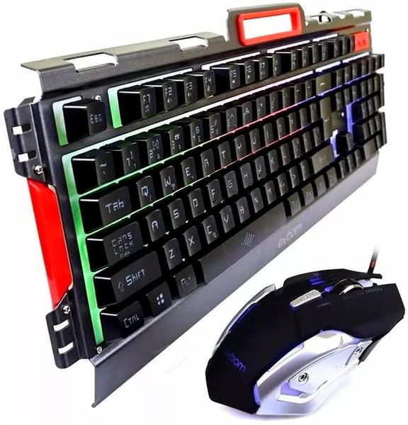 Imagem de Kit Gamer Mouse E Teclado Semimecânico Em Metal