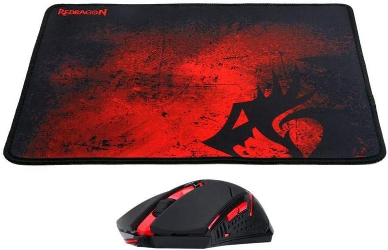 Imagem de Kit gamer redragon com mousepad p016 + mouse redragon centrophorus m601