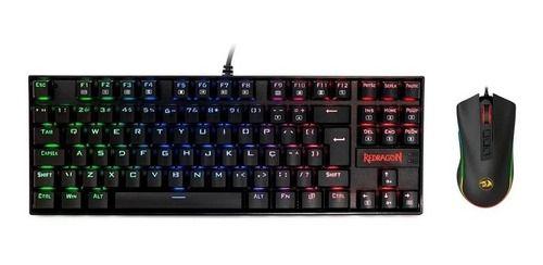 Kit Gamer Redragon - Teclado Mecânico + Mouse Cobra M711 Preto - S118 Imagem de Kit Gamer Redragon - Teclado Mecânico + Mouse Cobra M711 Preto - S118