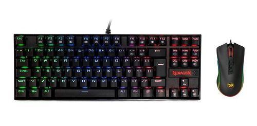 Kit Gamer Redragon - Teclado Mecânico + Mouse Cobra M711 Preto - S118 Imagem de Kit Gamer Redragon - Teclado Mecânico + Mouse Cobra M711 Preto - S118
