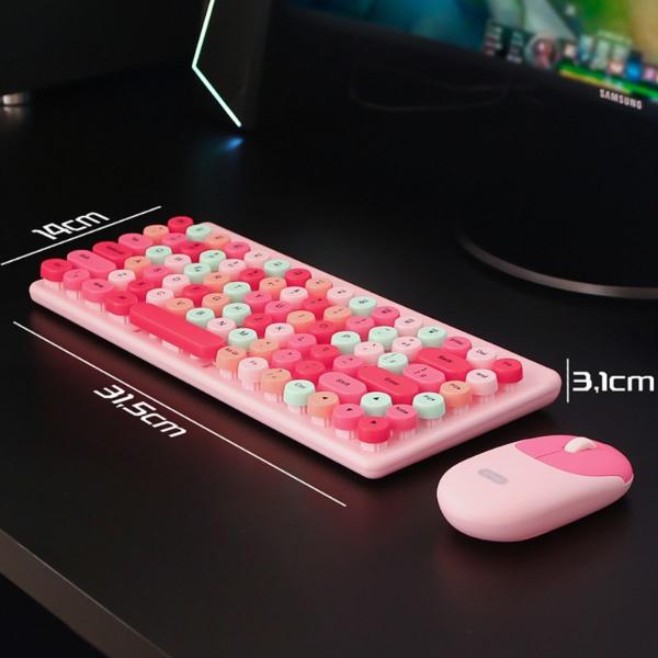 Imagem de Kit Gamer Sem Fio Teclado Mouse Wireless 2.4ghz Usb Pc Jogos