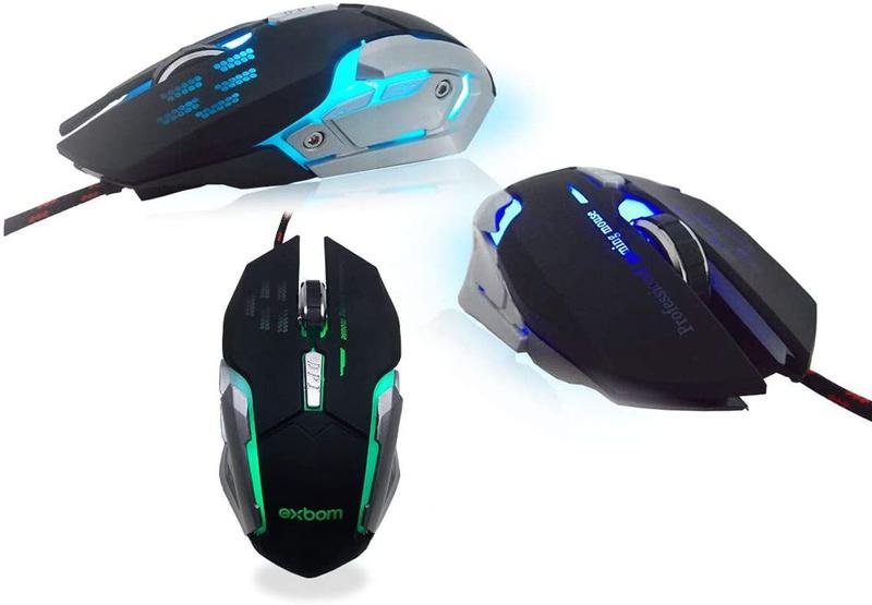 Imagem de Kit Gamer Teclado e Mouse Semi-Mecânico LED BK-G3000 - Prata