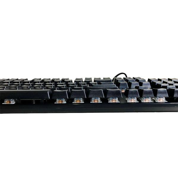 Imagem de Kit Gamer Teclado Mecânico E Mouse 2400 DPI Luminoso Led RGB T640 Aula Ergonômico