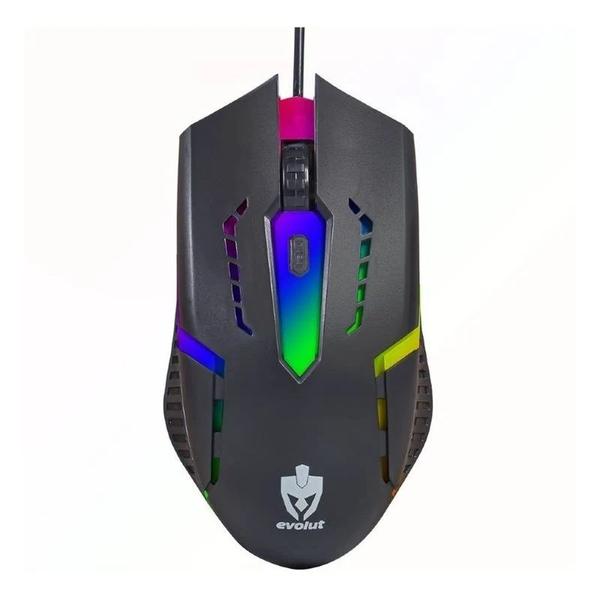 Imagem de Kit Gamer Teclado Mouse e Fone Com Fio USB 2.0 EG-51 Evolut