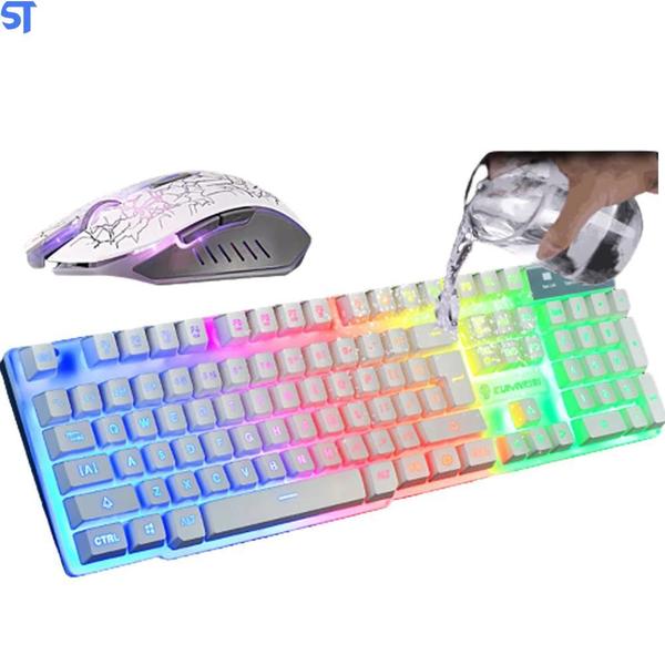 Imagem de Kit Gamer Teclado, Mouse E Mousepad Kuiyn T6 - Branco