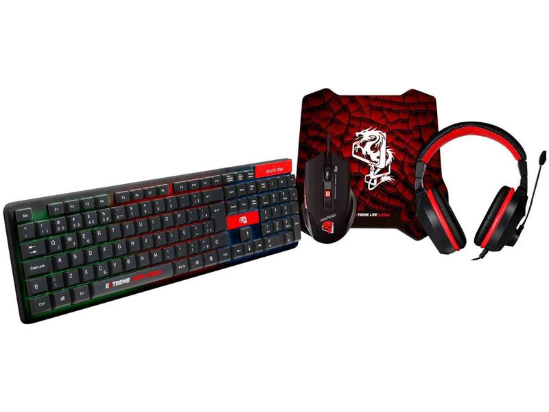 Imagem de Kit Gamer Teclado Mouse Headset ELG - Starter 4 em 1