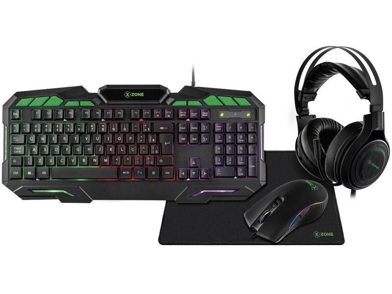 Kit Gamer Teclado Mouse Headset Mouse Pad - XZONE GTC-02 Kit Gamer Teclado Mouse Headset Mouse Pad - XZONE GTC-02