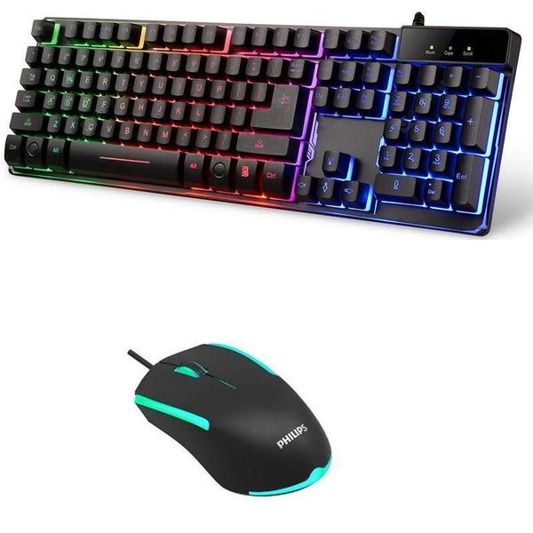 Imagem de Kit Gamer Teclado Rgb, Mouse 1200 Dpi Phillips