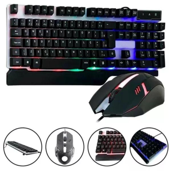 Kit Gamer Teclado Semi Mecânico e Mouse LED Médio - ATENA Imagem de Kit Gamer Teclado Semi Mecânico e Mouse LED Médio