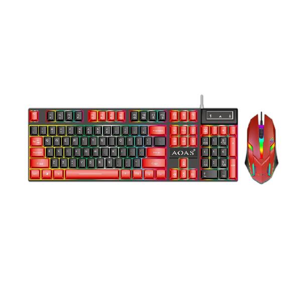 Imagem de Kit Gamer Teclado Semi Mecânico RGB M450 + Mouse Led Colorido PC Jogos