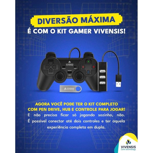 Imagem de Kit gamer vx10 (controle, hub, pendrive)