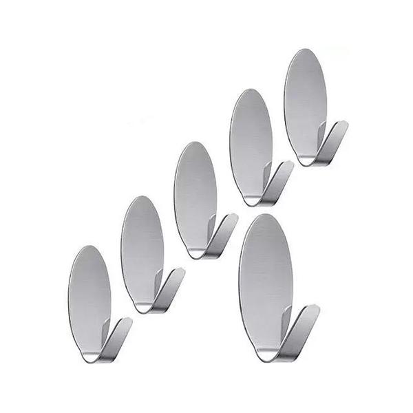 Kit Gancho de Parede Oval 6 unds - Wincy Imagem de Kit Gancho de Parede Oval 6 unds