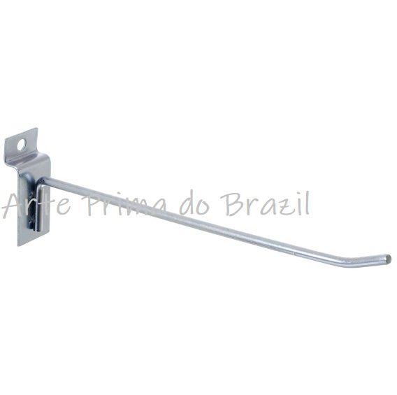 Imagem de Kit Gancho Expositor Painel Canaletado 10.15 Ou 20cm- 100pçs