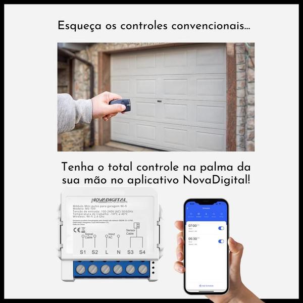 Imagem de Kit Garagem Inteligente Wi-fi Automação Residencial Tuya