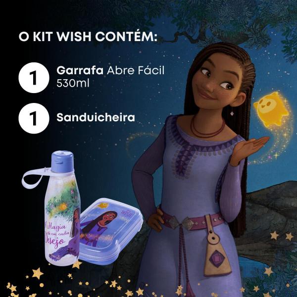 Imagem de Kit Garrafa E Sanduicheira Wish Escola