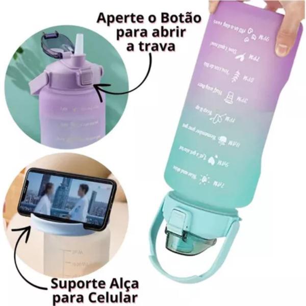 Imagem de Kit Garrafa Motivacional De Agua De 2 litros 900ML 300ml