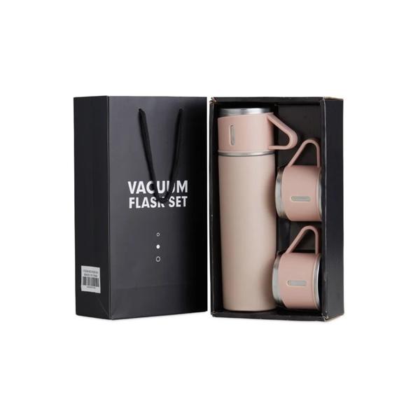 Imagem de Kit Garrafa Térmica + 3 Xícaras Vacuum Flask Set 500ml