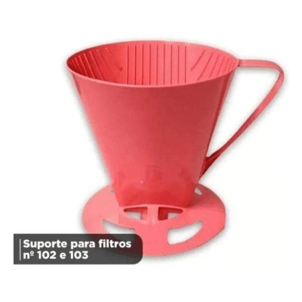 Imagem de Kit Garrafa Térmica Café 650ml + Suporte Filtro + Açucareiro