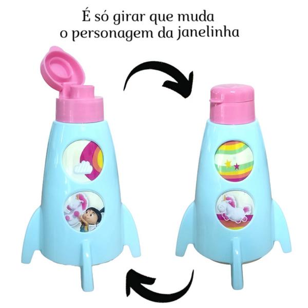 Imagem de Kit Garrafas Foguete e Abre Fácil Infantil Malvado Favorito