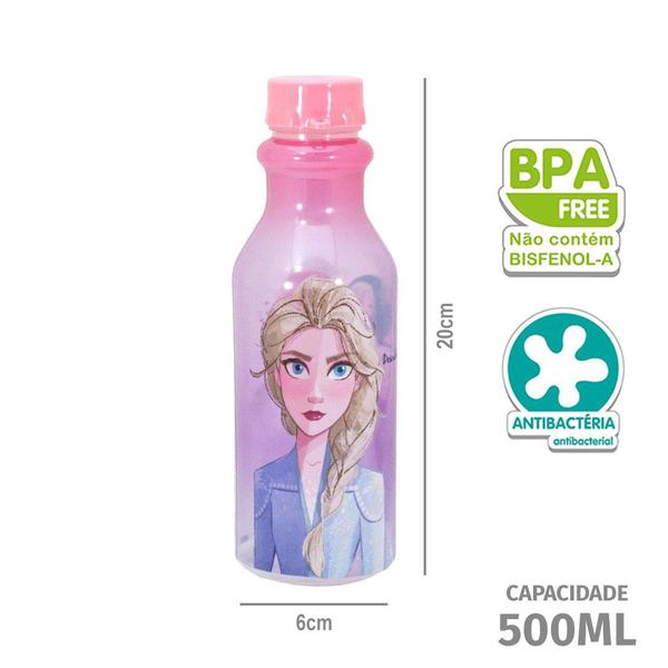 Imagem de Kit Garrafinha Infantil 500ml Retrô, Caneca Infantil 360ml  e Sanduicheira infantil Plasútil