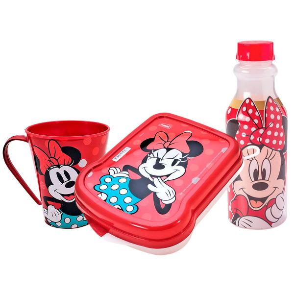 Imagem de Kit Garrafinha Infantil 500ml Retrô, Caneca Infantil 360ml  e Sanduicheira infantil Plasútil