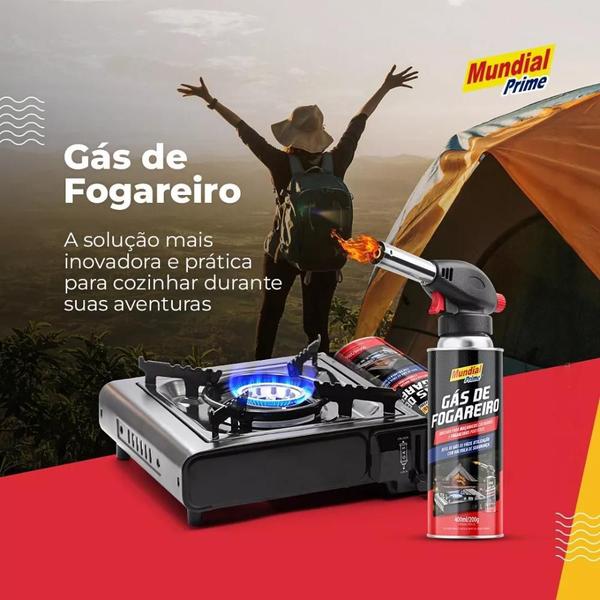 Imagem de Kit Gas De Fogareiro 400ml Mundial Prime C/4un