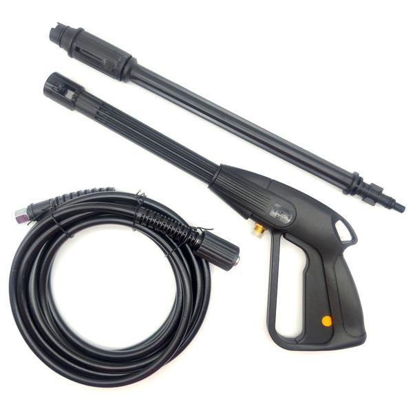 Kit Gatilho com Lança Tubeira Bico Leque e Mangueira Nylon 5M para Lavajato Goodyear Gy H P 9180 Imagem de Kit Gatilho com Lança Tubeira Bico Leque e Mangueira Nylon 5M para Lavajato Goodyear Gy H P 9180