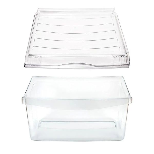 Kit Gaveta e Tampa da Gaveta de Legumes para Geladeira CRB39AK - CJ-W10581058_3 - Consul Kit Gaveta e Tampa da Gaveta de Legumes para Geladeira CRB39AK - CJ-W10581058_3 - Consul