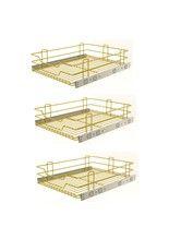 Kit Gaveta Fruteira 270x400mm Aramada Dourada P/mod30cm 3un - Metais ADR Imagem de Kit Gaveta Fruteira 270x400mm Aramada Dourada P/mod30cm 3un
