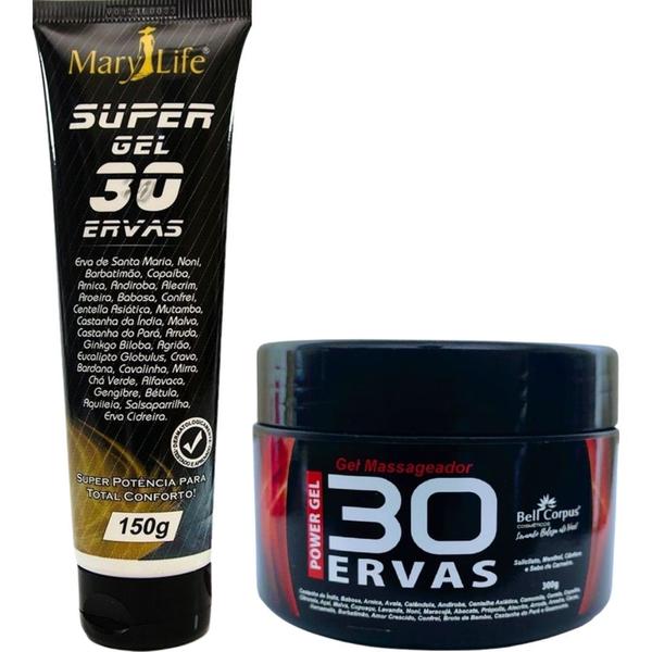 Imagem de Kit Gel 30 Ervas Power 300g + Super Gel 30 Ervas 150g