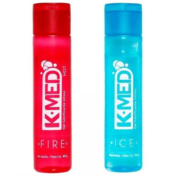 Imagem de Kit GEL Lubrificante Intimo Fire AND ICE 2 Unidades 80G K-MED